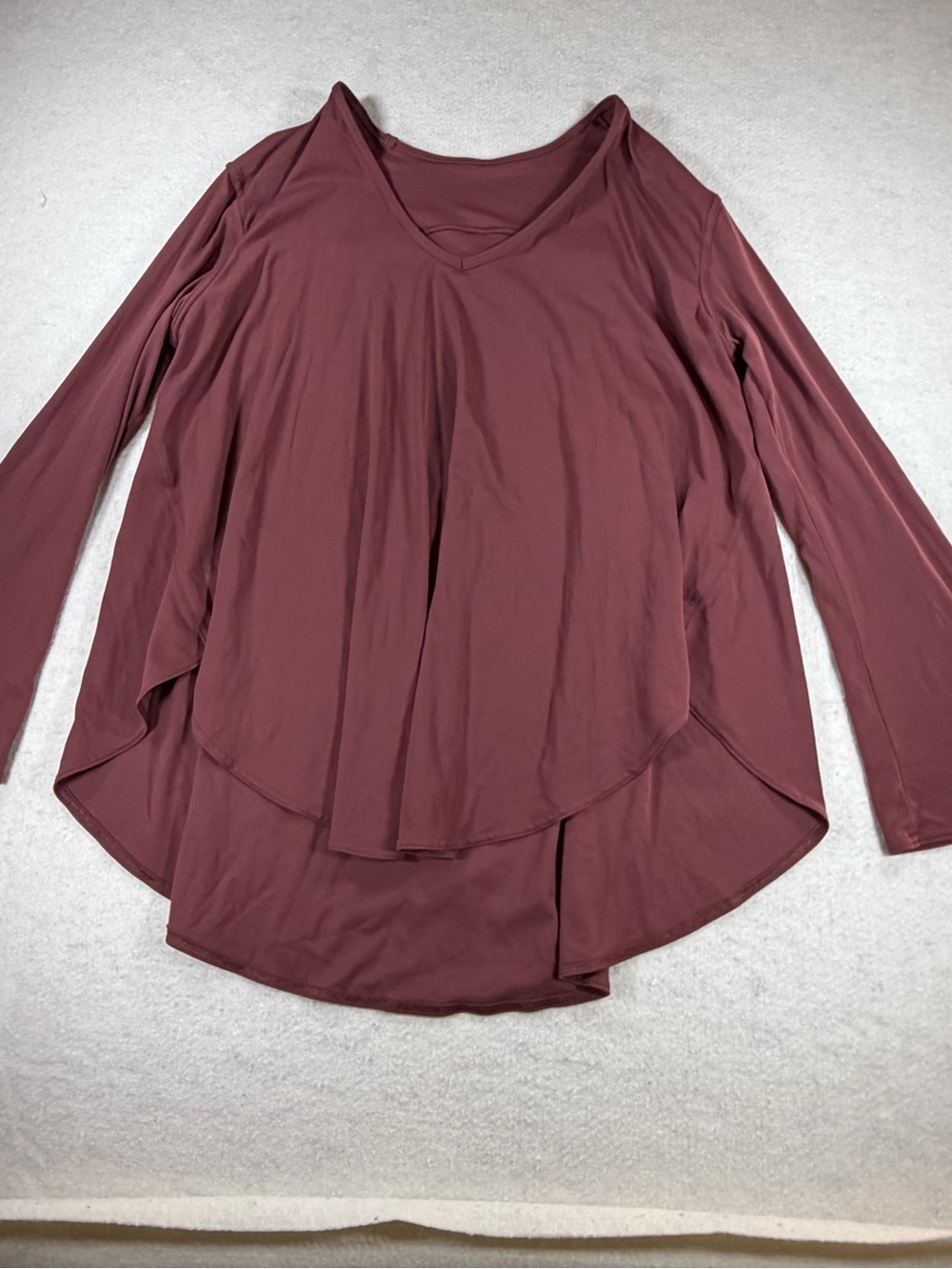Lululemon Acadia Oversized Long Sleeve Swing Pullover Top NO SIZE TAG! Maroon